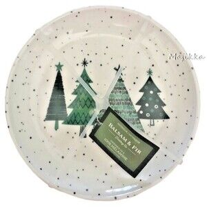 Balsam & Fir Christmas Tree 8" Salad Dessert Plates Set of 4 Melamine Holiday